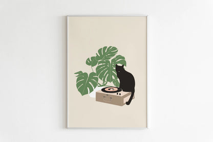 Poster da parete con gatto minimalista