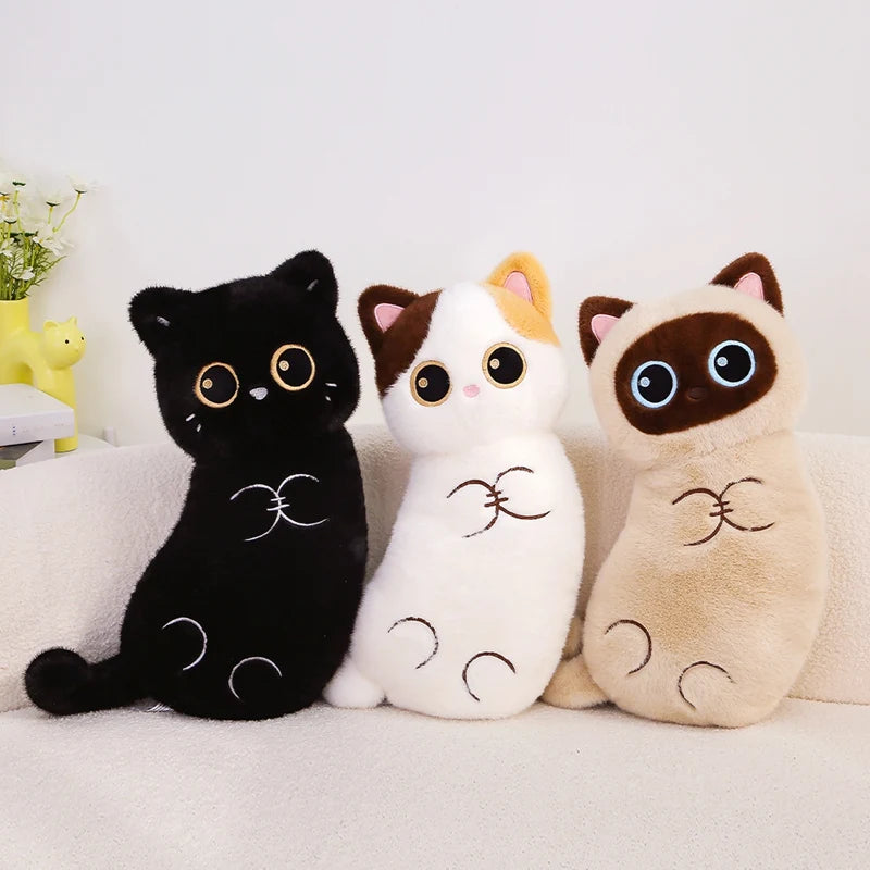 Oreiller en peluche chat mignon doux