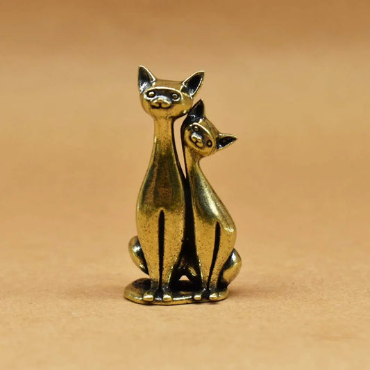 Couple Cat Sculpture Art