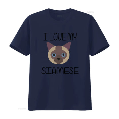 Ich liebe mein siamesisches Katzen-T-Shirt