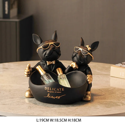 Chic French Bulldog Duo Valet Tray