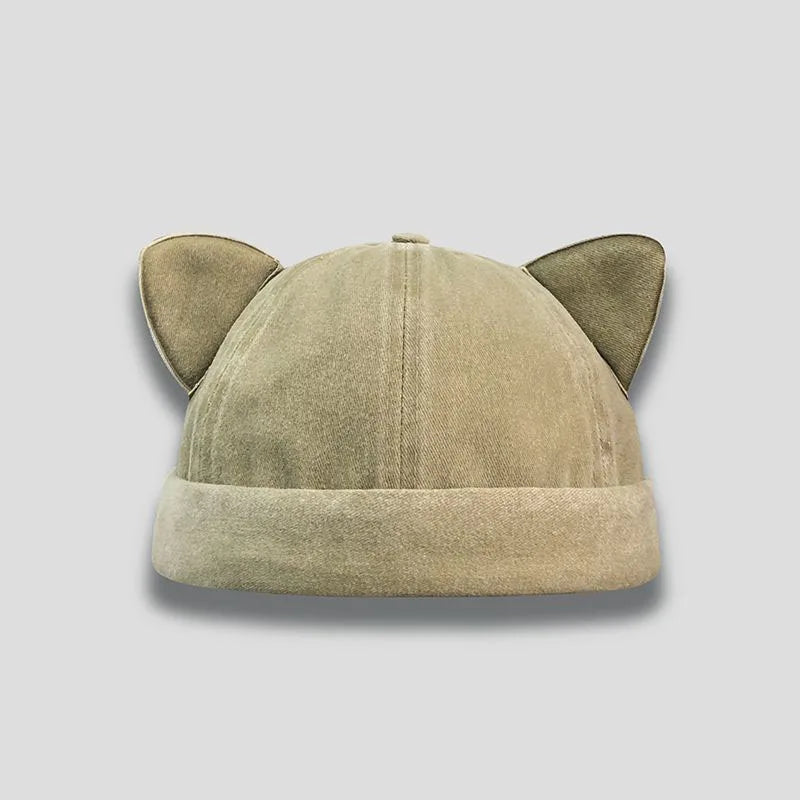Cappello senza tesa con orecchie di gatto