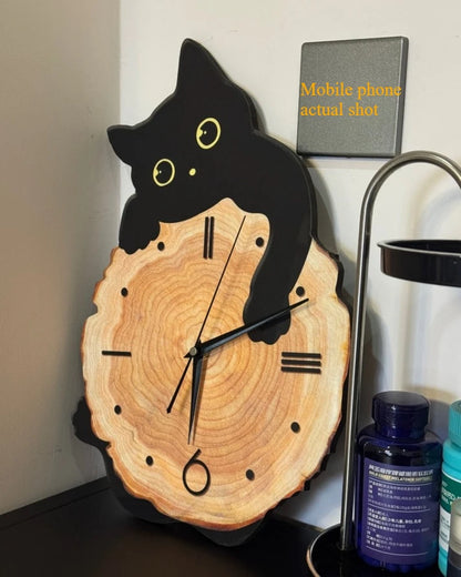 Cat Wall Clock Creative Decor