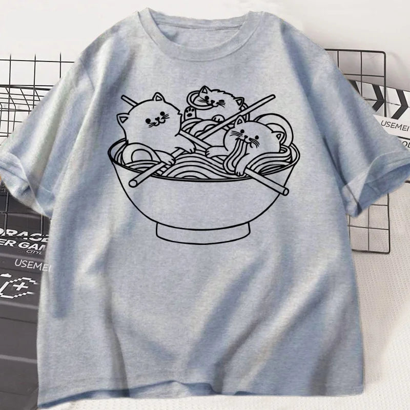 Japanese Cat Ramen T-Shirt