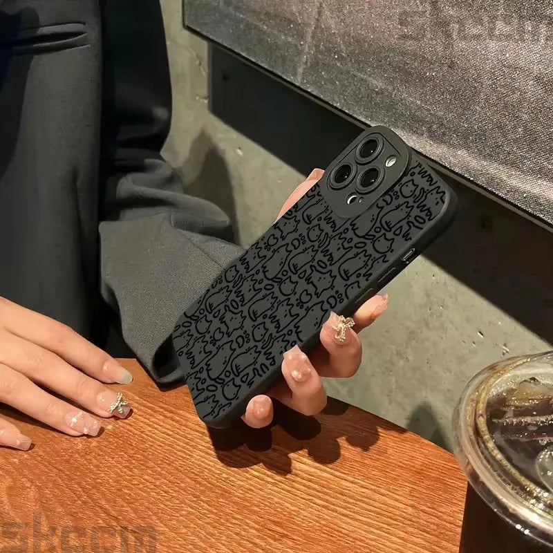Cute Black Kitten iPhone Case