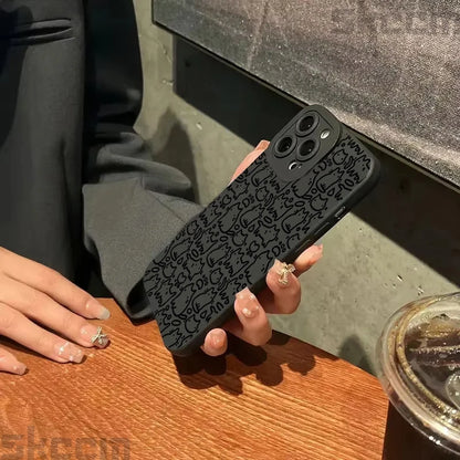 Cute Black Kitten iPhone Case