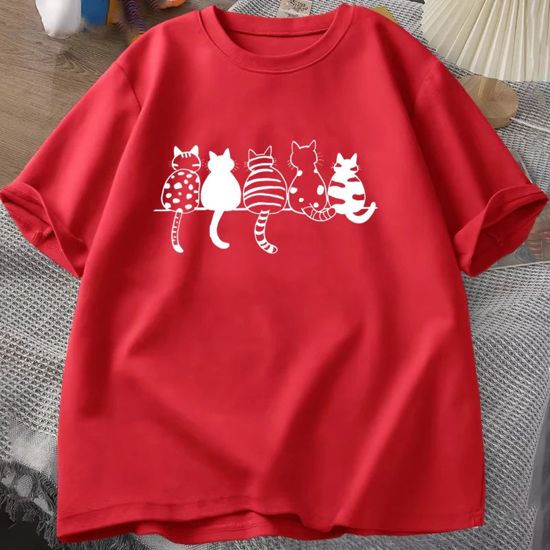 Cute Cat Theme T-Shirt