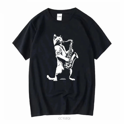 Cat Playing Saxophone Shirt