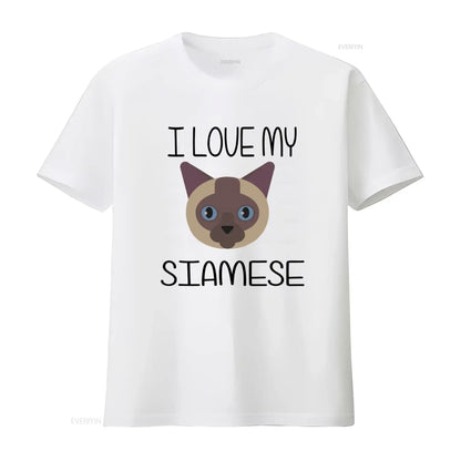 Ich liebe mein siamesisches Katzen-T-Shirt