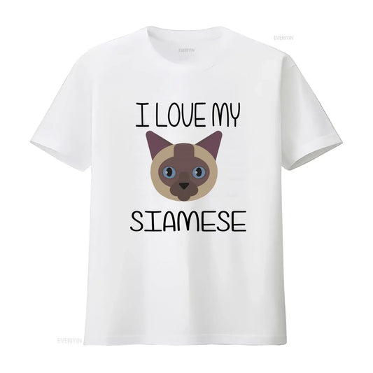 I Love My Siamese Cat T Shirt