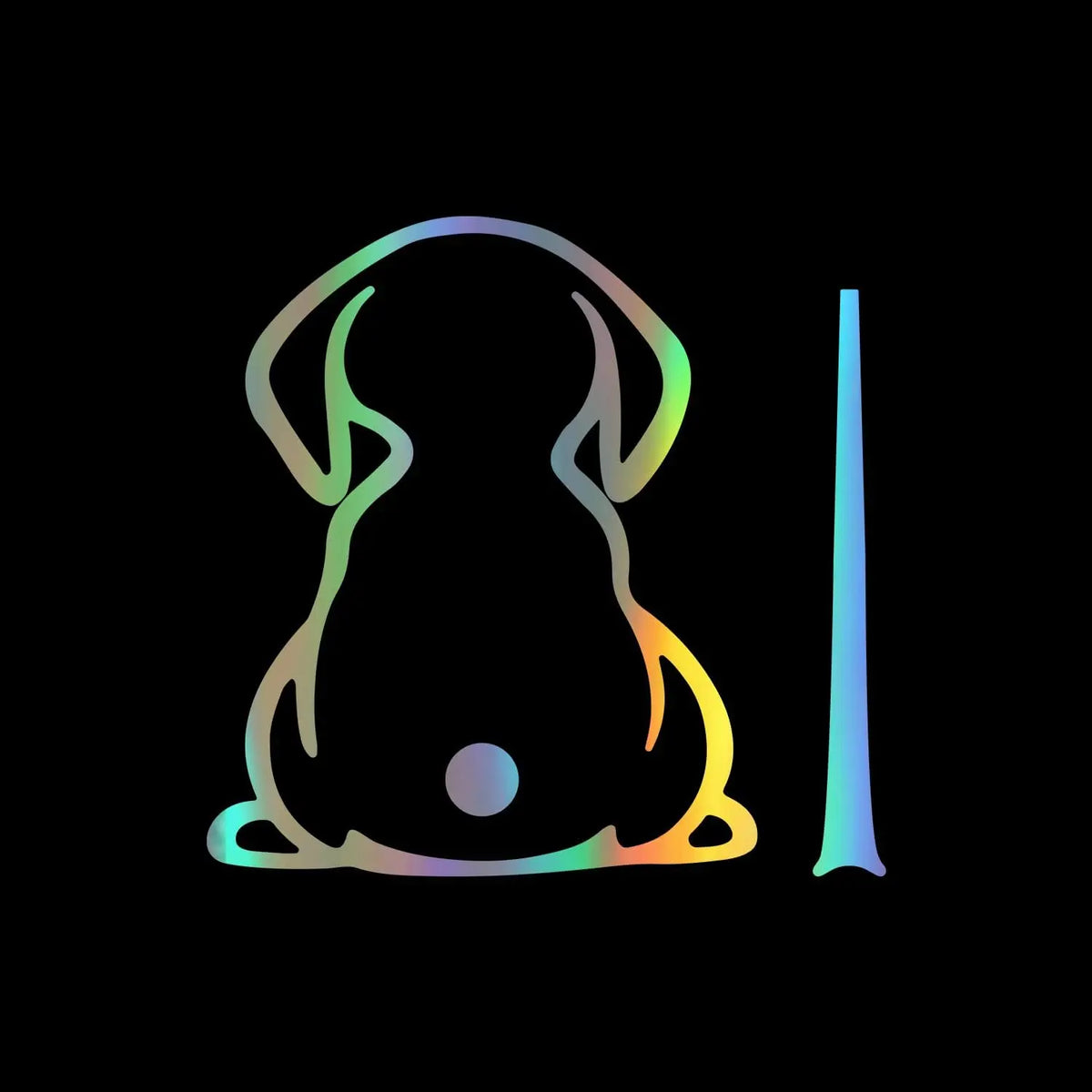 Dog Rear-Wiper Vinyl Decal with Moving Tail Detail