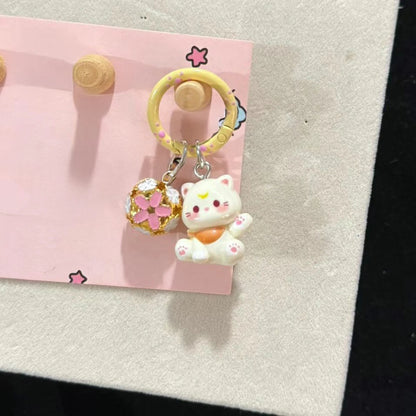 Porte-clés Kitty mignon avec cloche