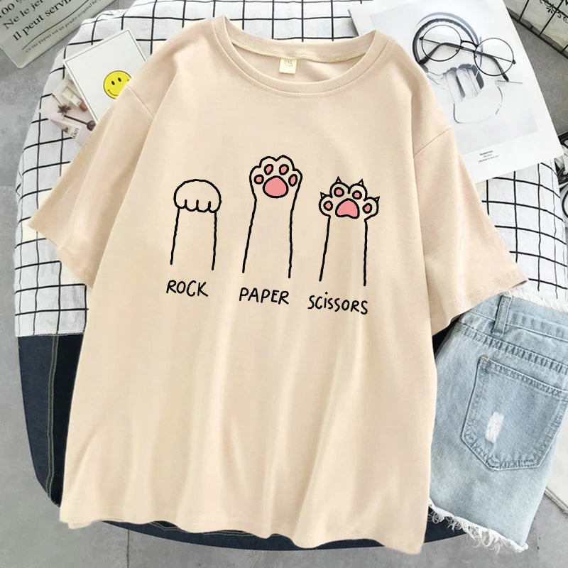 Rock Paper Scissors Funny Cat Shirt