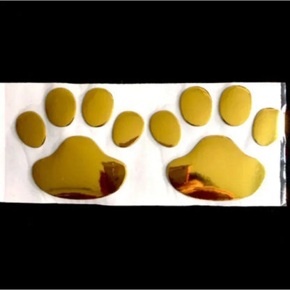 Metallic Paw Print Car Decal