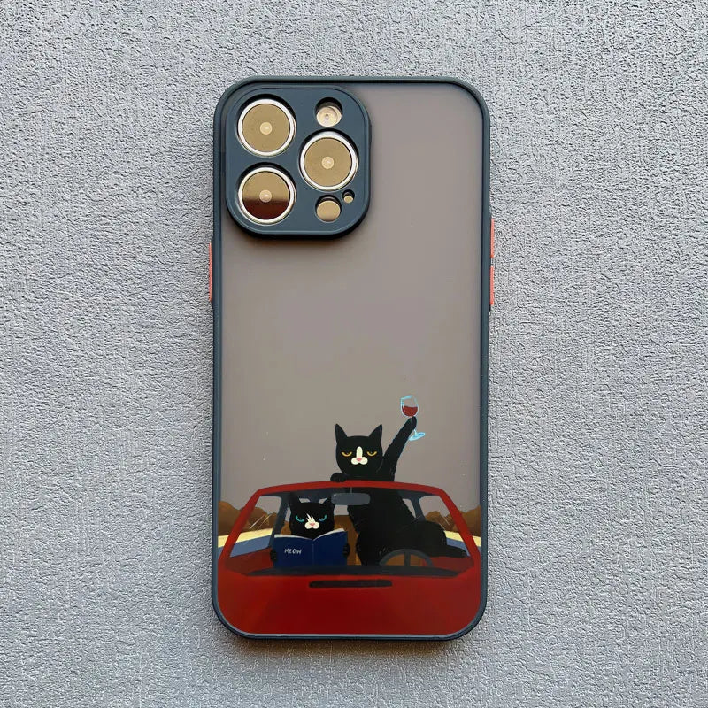 Funny Cat Daily Life iPhone Case