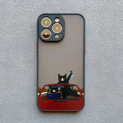Funny Cat Daily Life iPhone Case