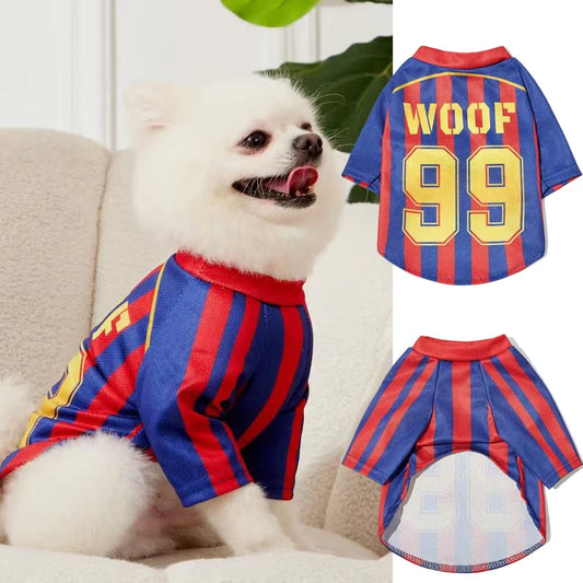 Striped Soccer Dog Jersey