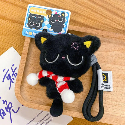 Mignon mini pendentif chat noir