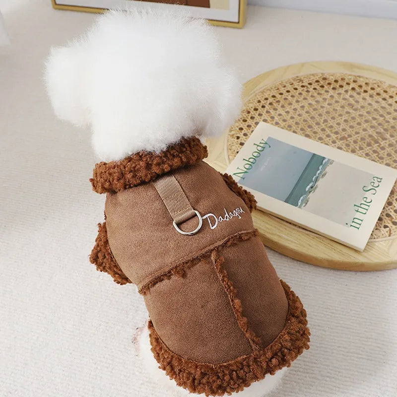 Fleece-Lined Quilted Pet Coat